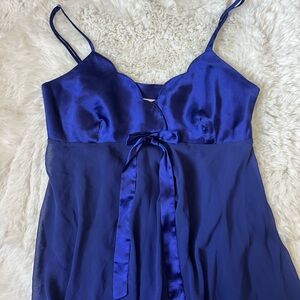 Victoria’s Secret Elegant Blue Satin Slip